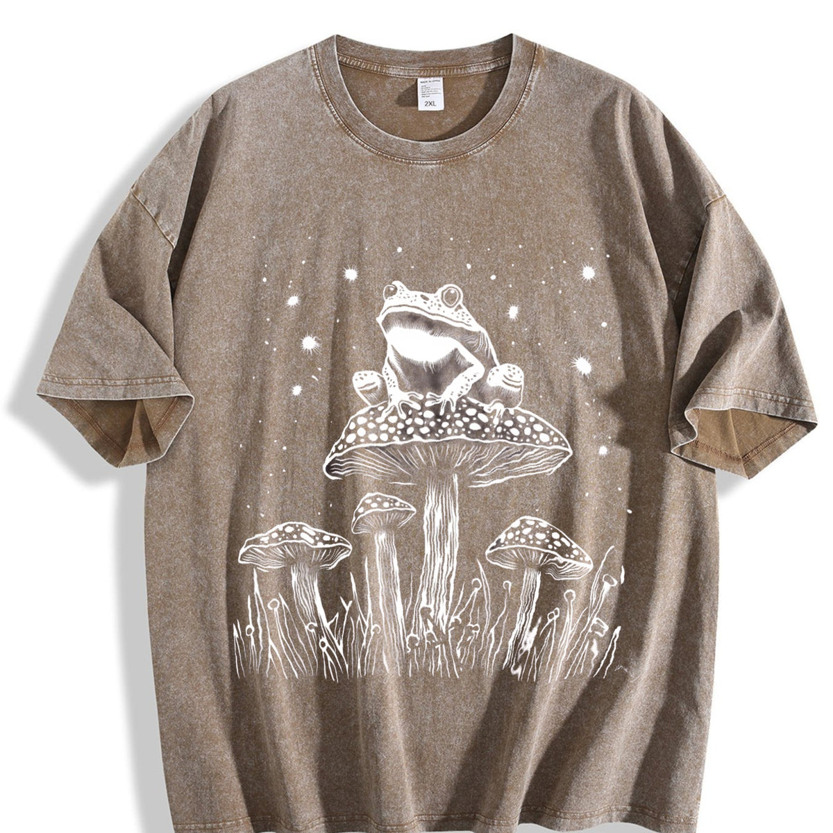 Frog On The Mushroom 90s Vintage Washed T-Shirt product image 3