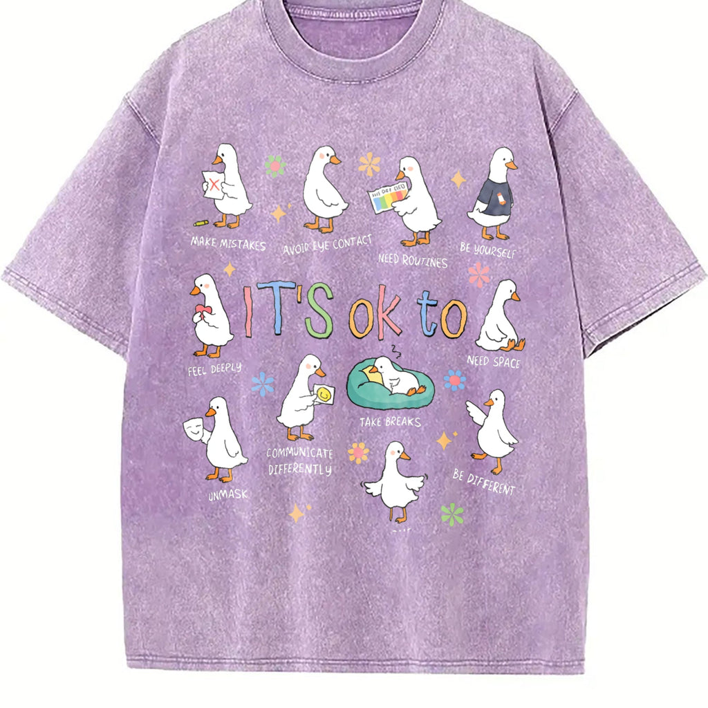 It's OK To Funny Goose Guide Vintage Washed T-Shirt product image 6