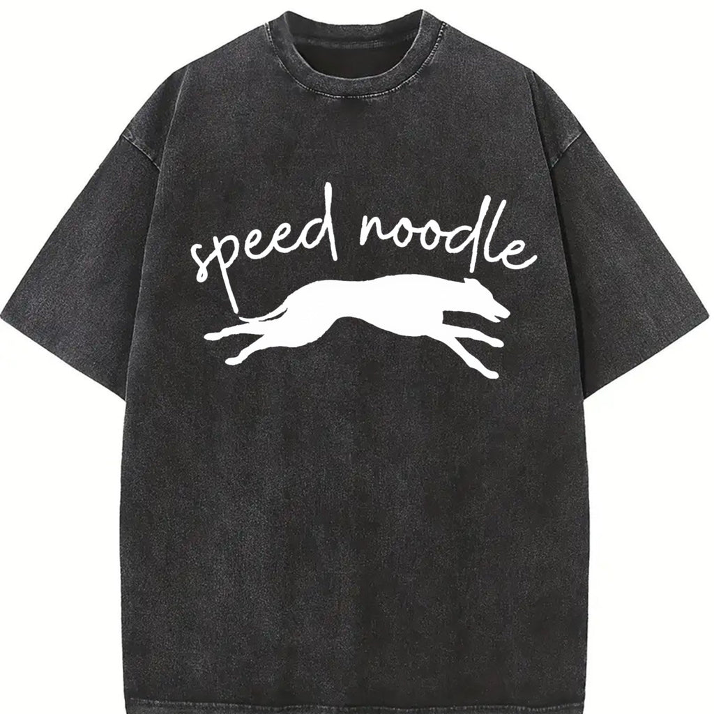 Speed Noodle Greyhound Lover Vintage Washed T-Shirt product image 2