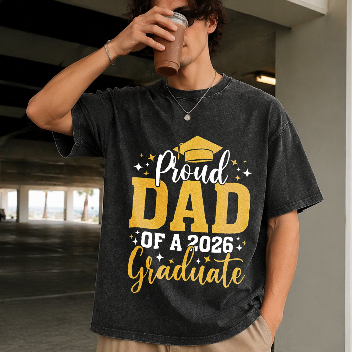 Dad Senior 2026 Proud Of A Class Of Graduate Vintage Washed product image 9