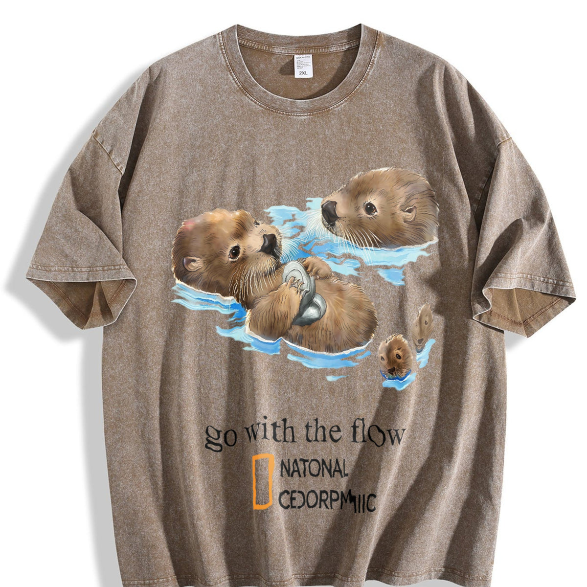 Otter Go With The Flow Vintage Washed T-Shirt product image 3