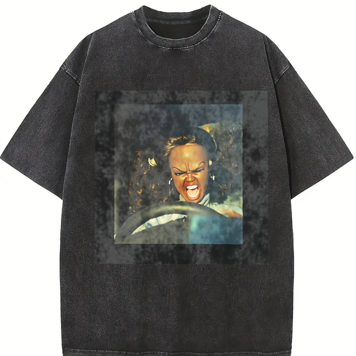 Angry Doll Driving Vintage Washed T-Shirt product image 2