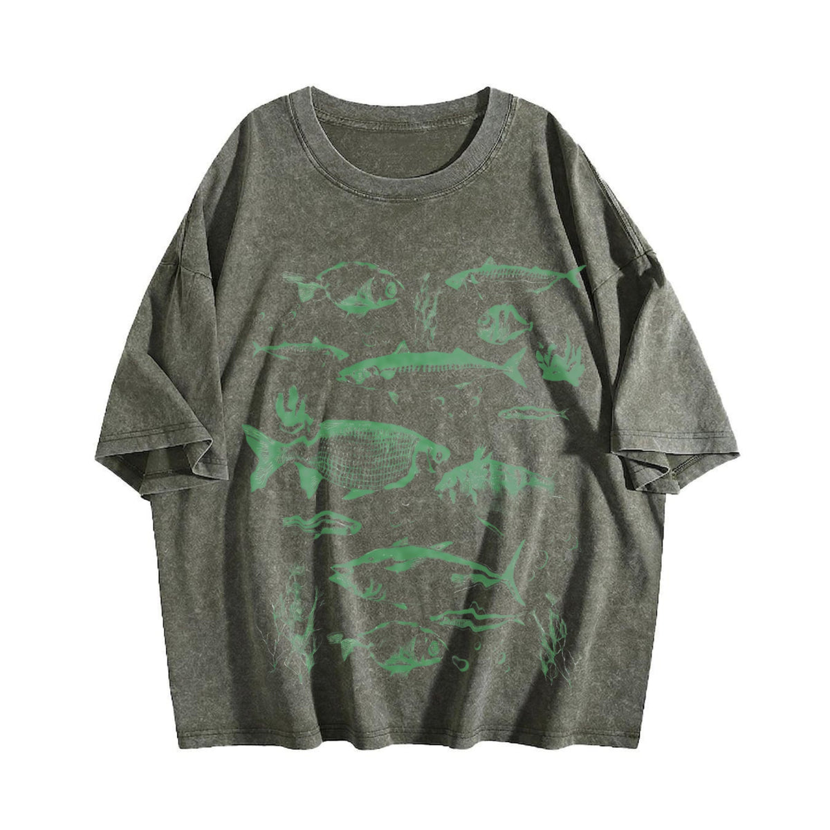 Fish Tattoo Vintage Washed T-Shirt product image 4