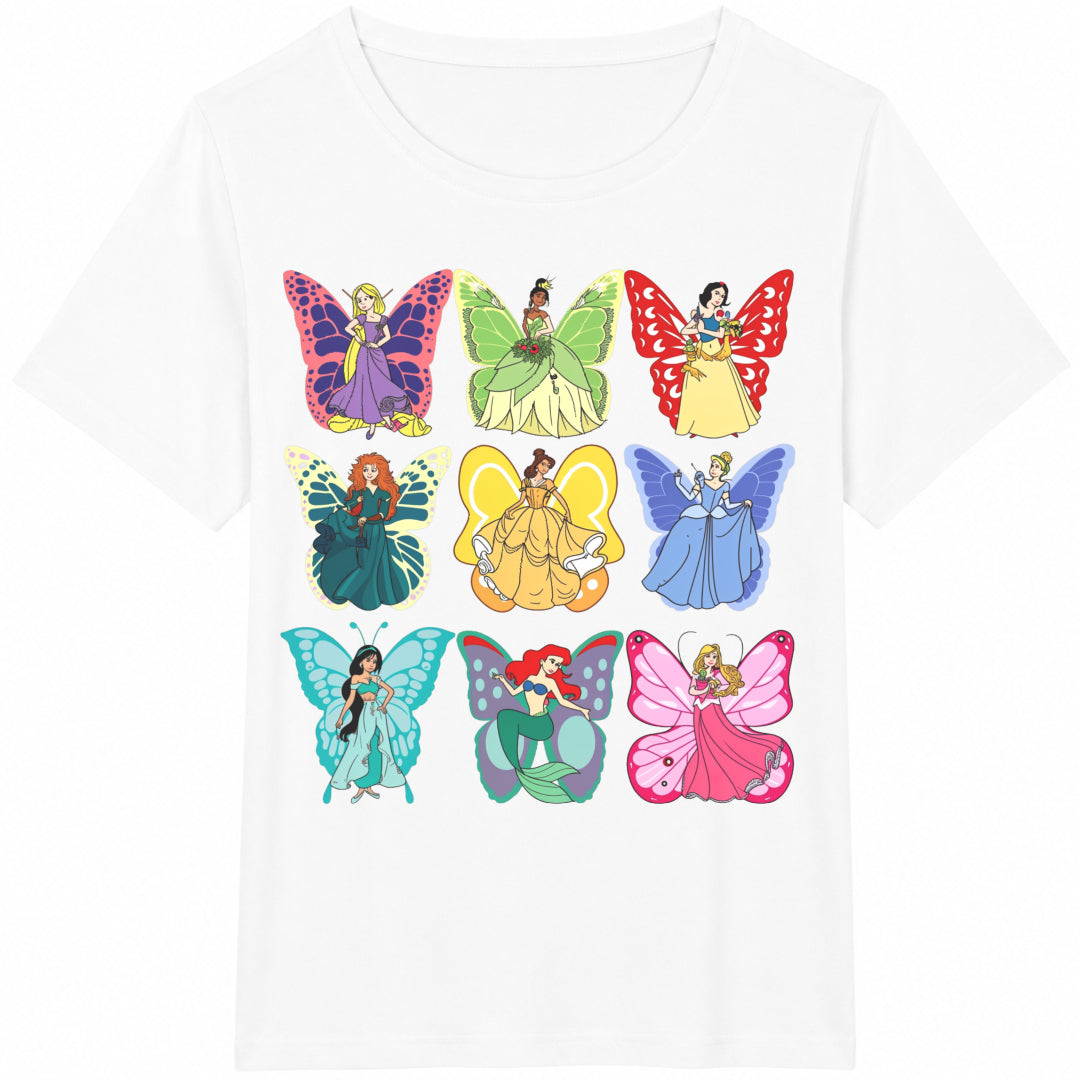 Cute Disney Princess Butterfly Cotton T-Shirt product image 2