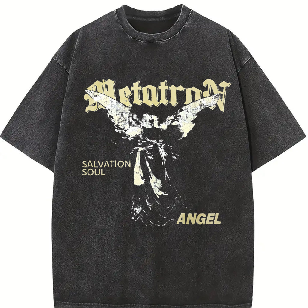 Metatron Angel Salvation Soul Grunge Vintage Washed T-Shirt product image 2