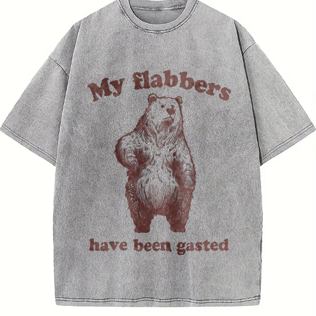 Funny Shocked Bear 90s Vintage Washed T-Shirt product image 5