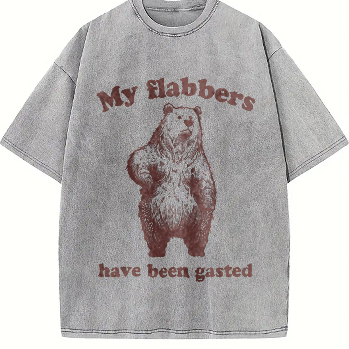 Funny Shocked Bear 90s Vintage Washed T-Shirt product image 5