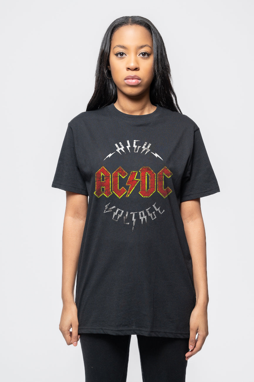 AC/DC High Voltage Distressed Print T Shirt product image 1
