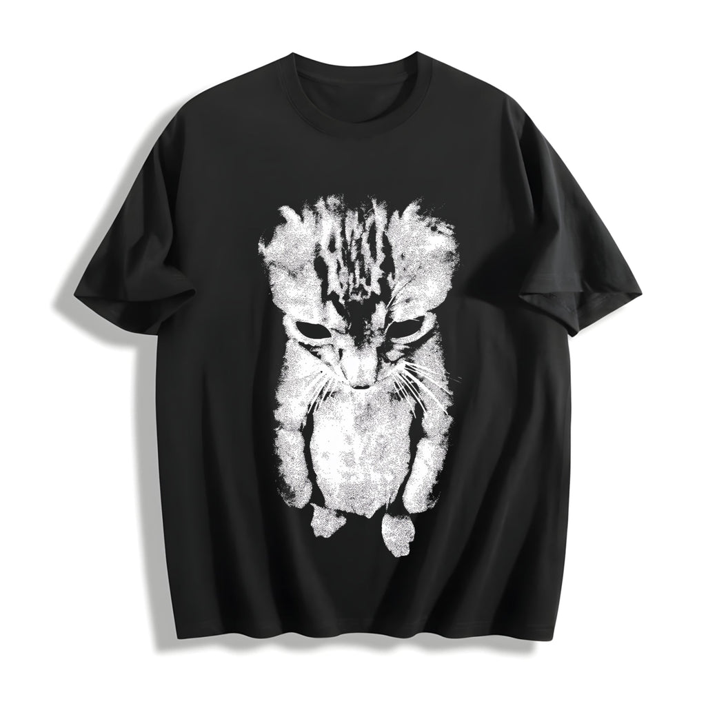 Sad Meme Cat Cotton T-Shirt product image 1
