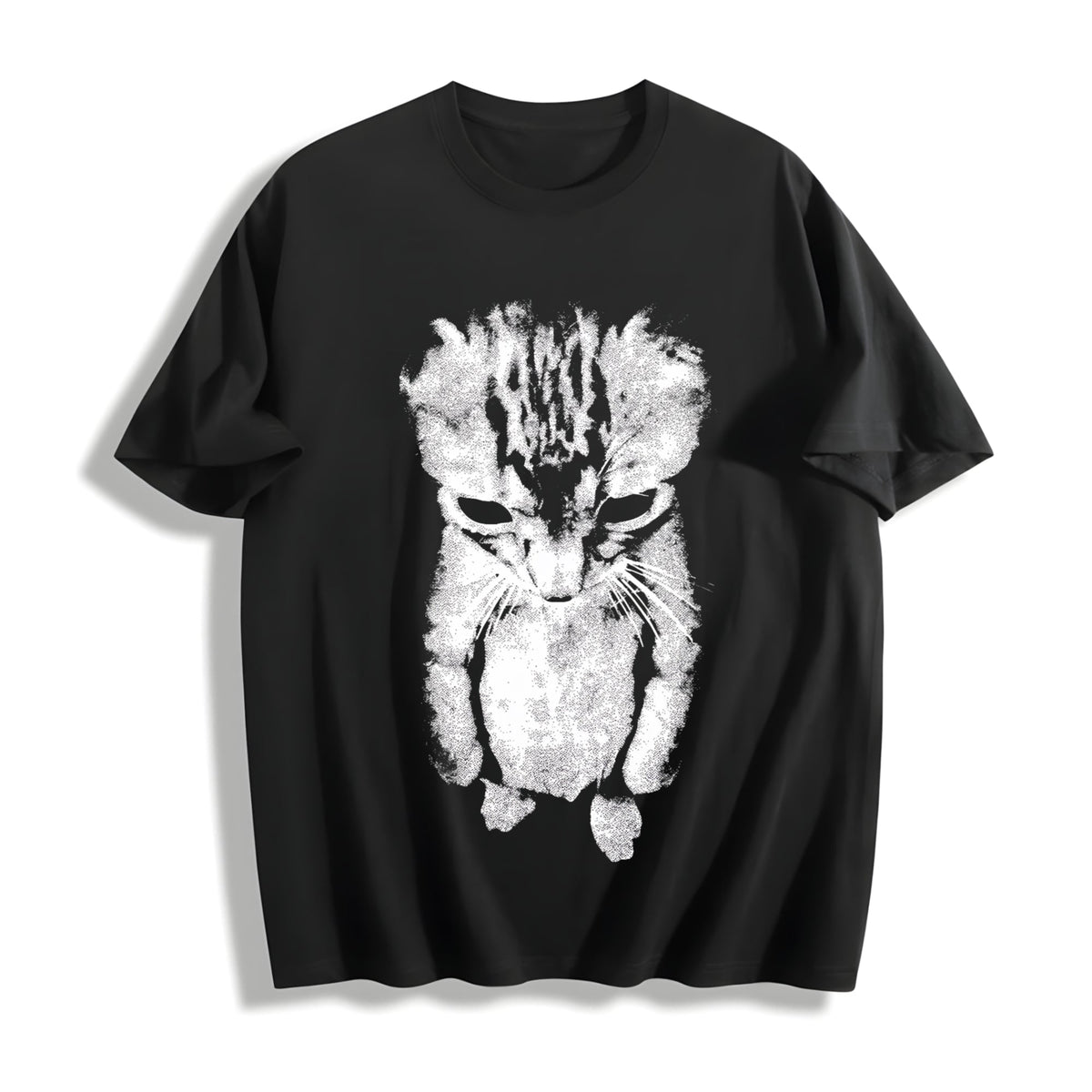 Sad Meme Cat Cotton T-Shirt product image 1