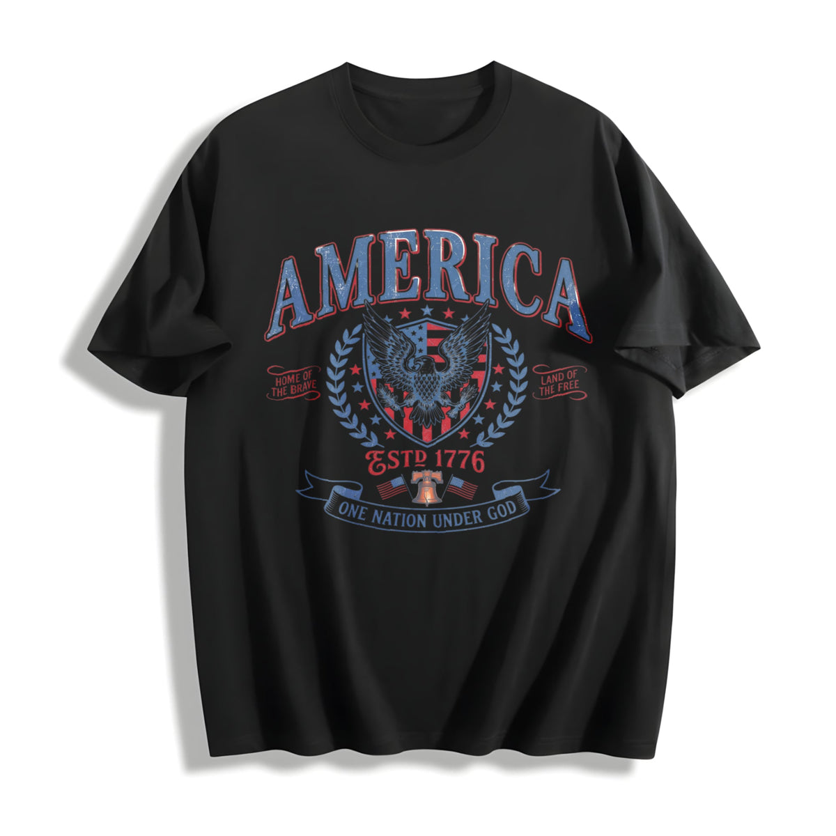 America Patriotic Eagle Cotton T-Shirt product image 1