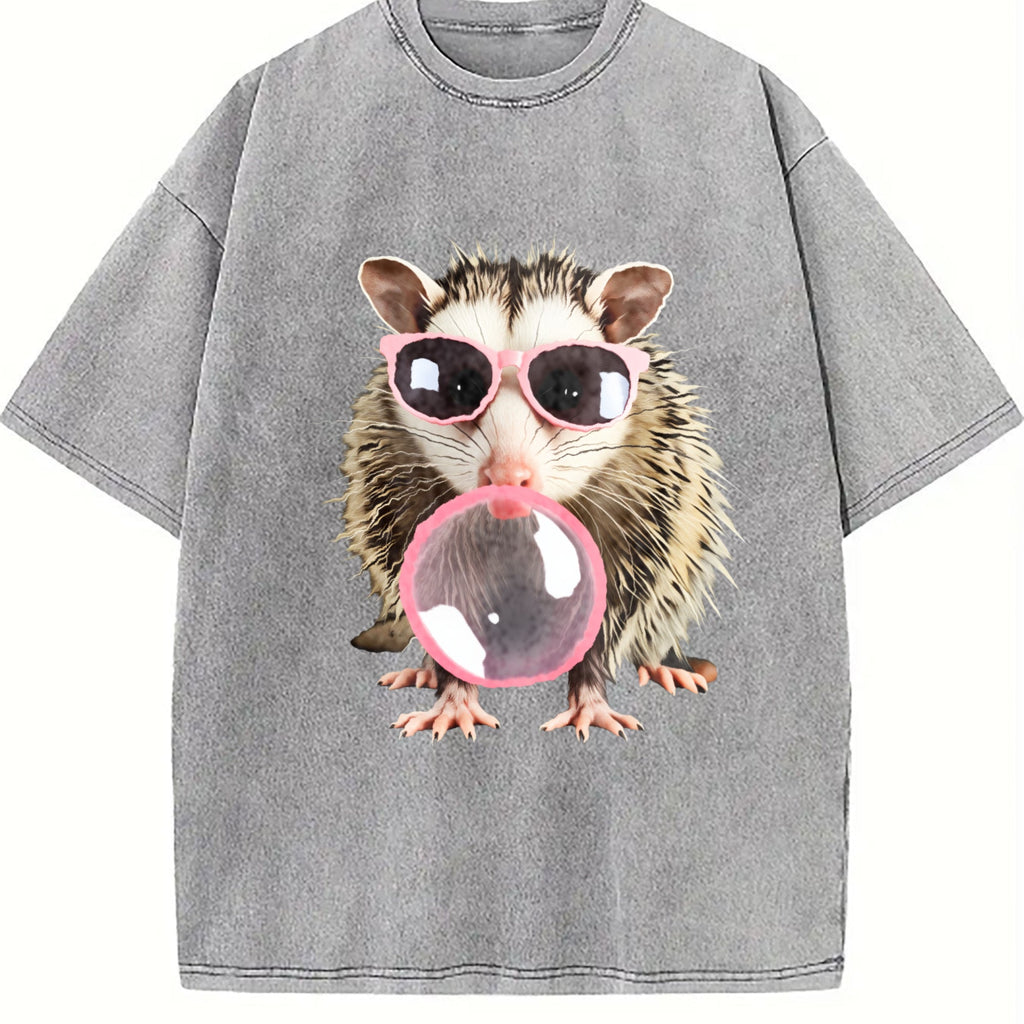 Gaming Enthusiast Opossum With Pink Glasses Bubble Gum product image 5