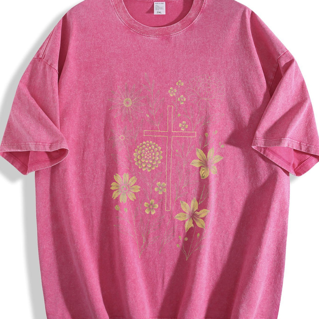 Christian Cross Vintage Washed T-Shirt product image 7