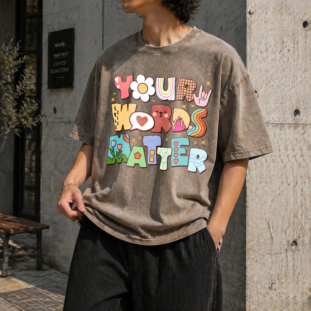 Your Words Matter Vintage Washed T-Shirt product image 10