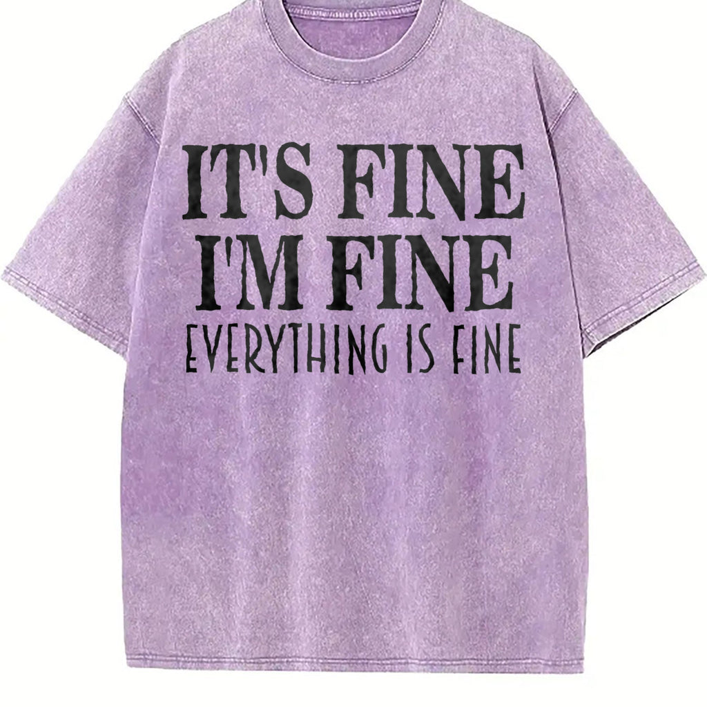 It's Fine I'm Everything Is Vintage Washed T-Shirt product image 6