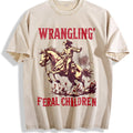 Wranglin' Feral Children Raccoon 90s Vintage Washed T-Shirt product image 1