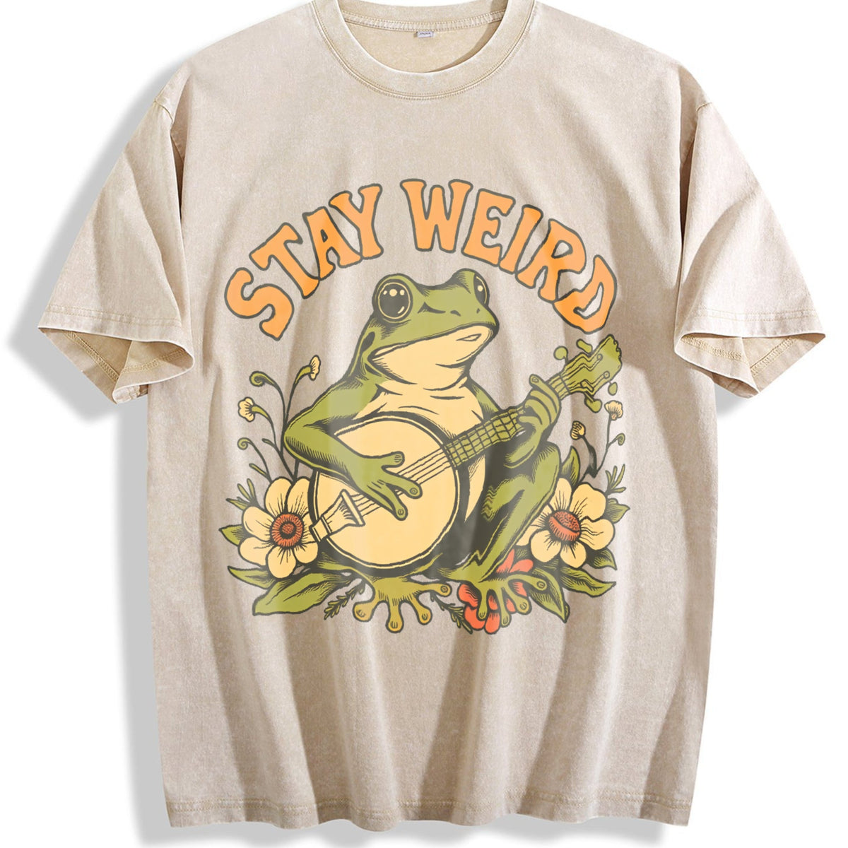 Stay Weird Frog Vintage Washed T-Shirt product image 1