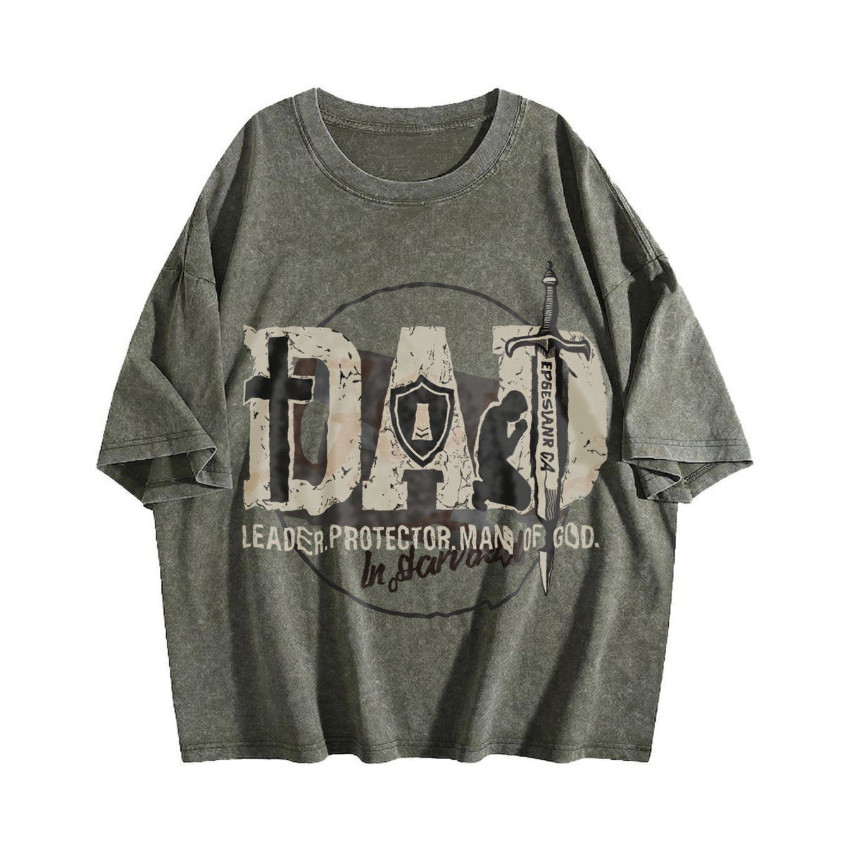 Man Of God Husband Dad Christian Father's Day Vintage product image 4