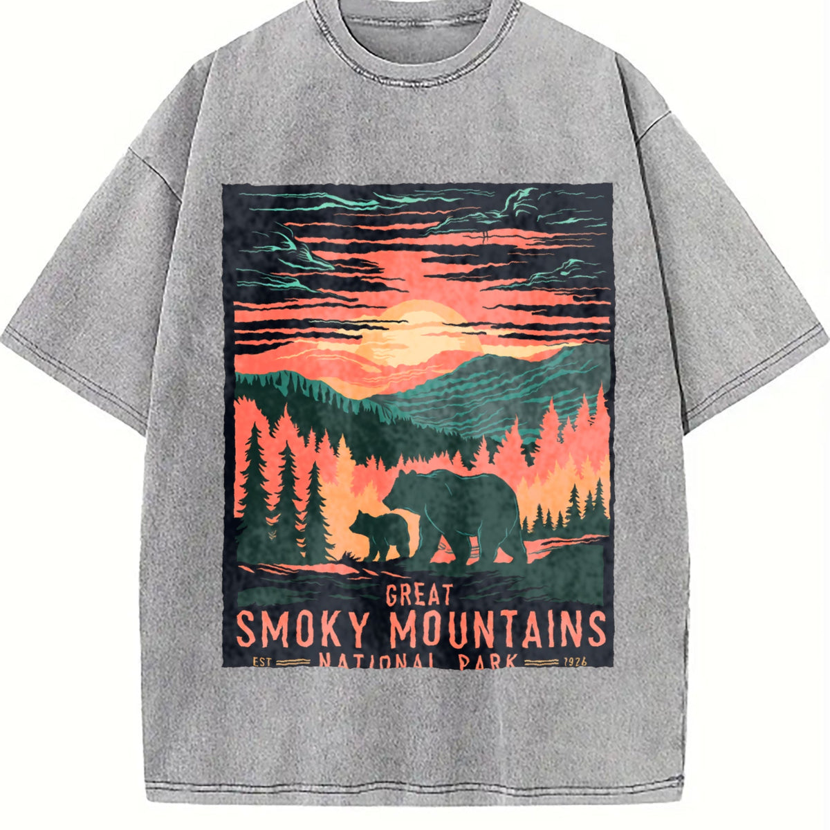 Short-sleeved For A Bear Vintage Washed T-Shirt product image 5