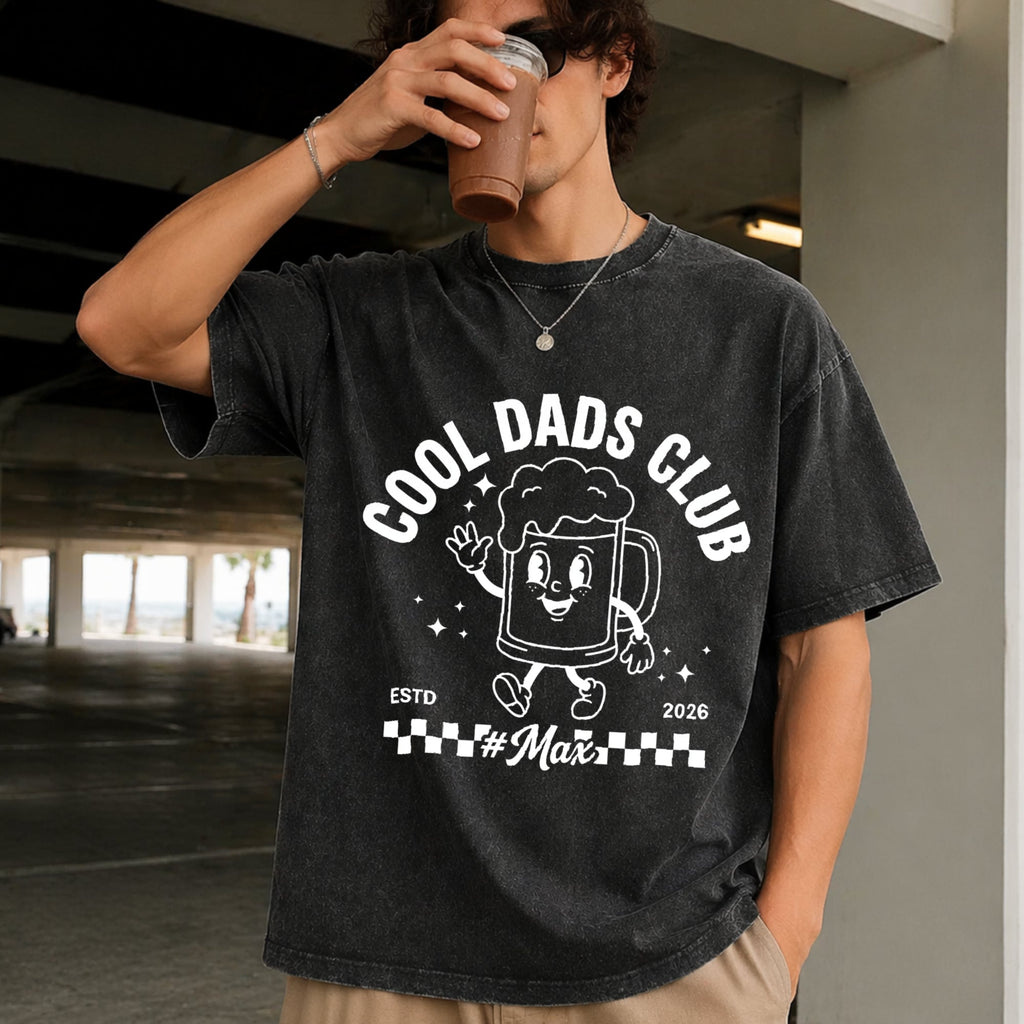 Cool Dads Club Name & Birth Year Vintage Washed T-Shirt product image 2