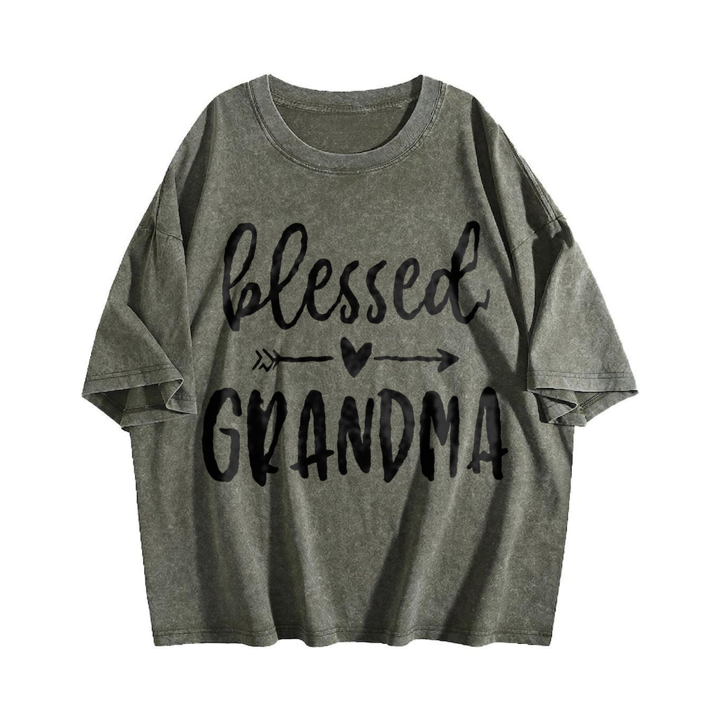 Blessed Grandma - Bella Canvas Vintage Washed T-Shirt product image 4
