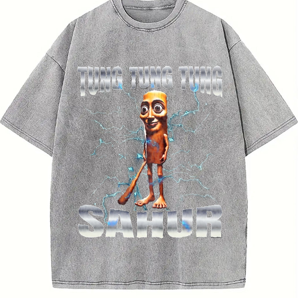 100 Tung Sahur Vintage Washed T-Shirt product image 5