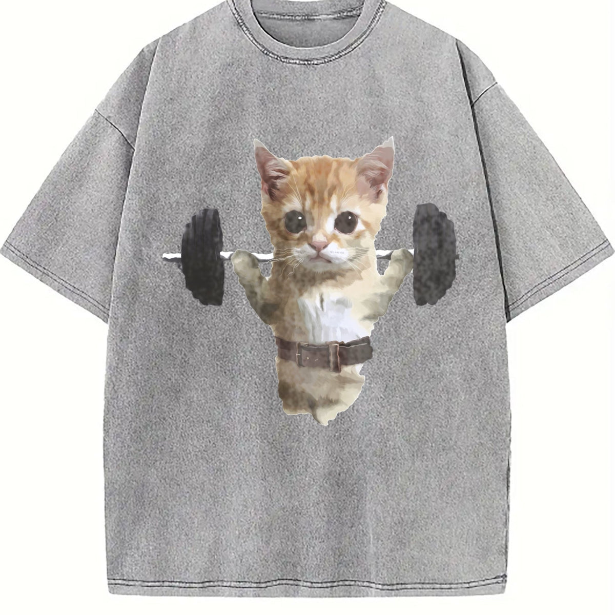Funny Sam Sulek Cat Gym Meme Vintage Washed T-Shirt product image 5