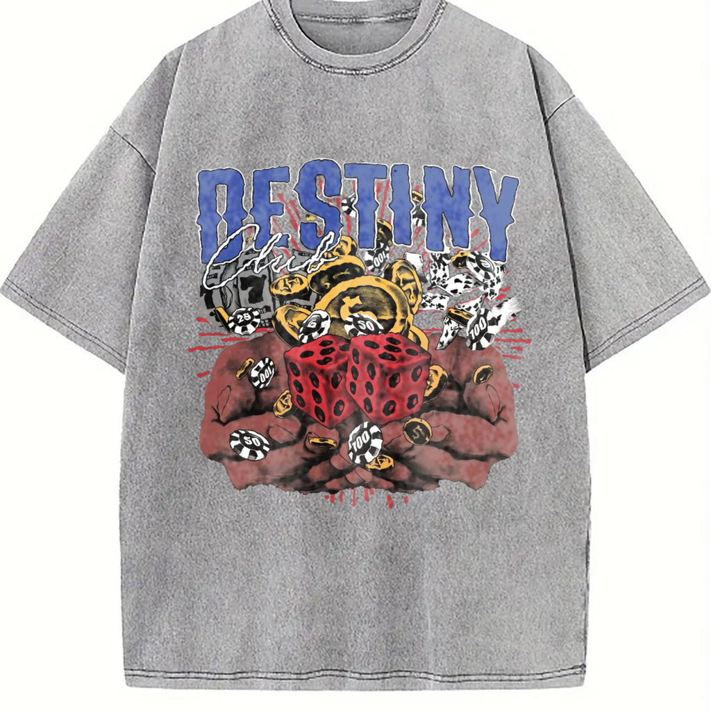 Destiny Club Casino Dice White Vintage Washed T-Shirt product image 5
