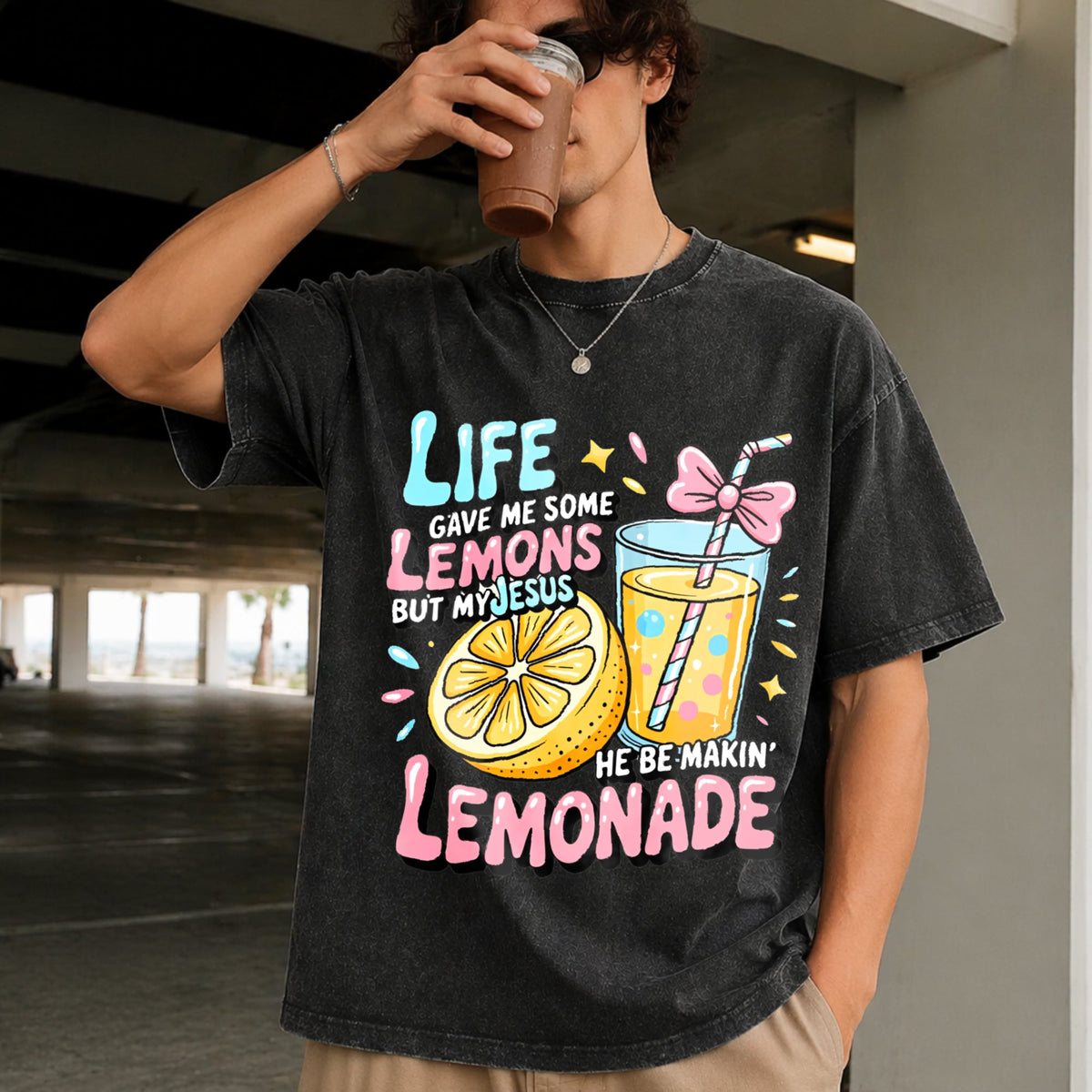 Fun Christian Faith - Life Gave Me Lemons Vintage Washed product image 9