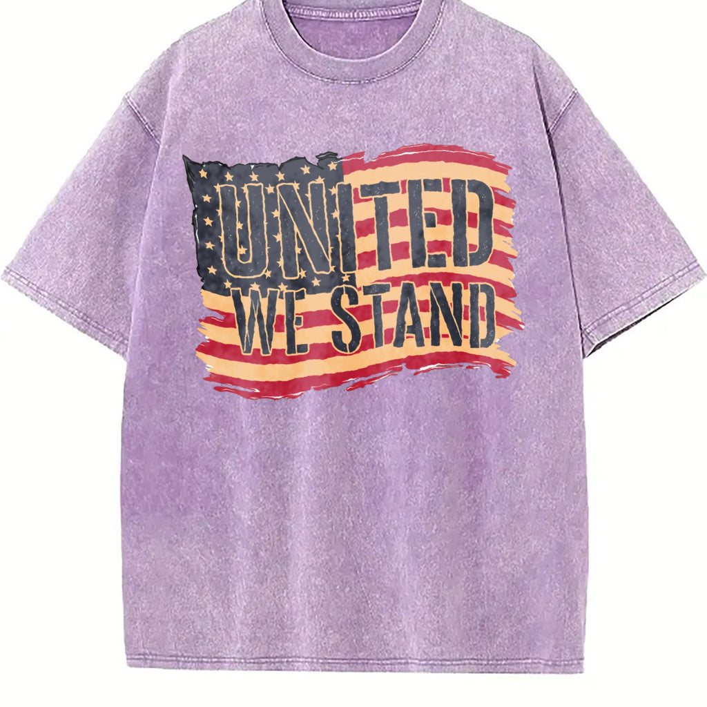 United We Stand American Flag Vintage Washed T-Shirt product image 6