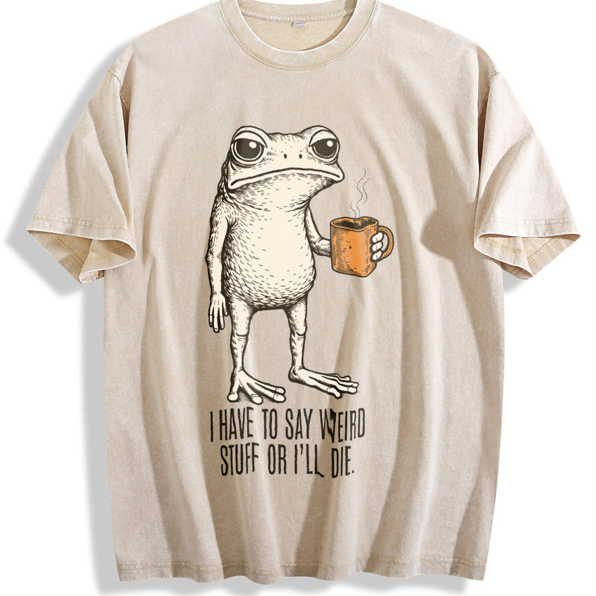 I Have To Say Weird Stuff Or I'll Die Frog Drinking Vintage product image 1