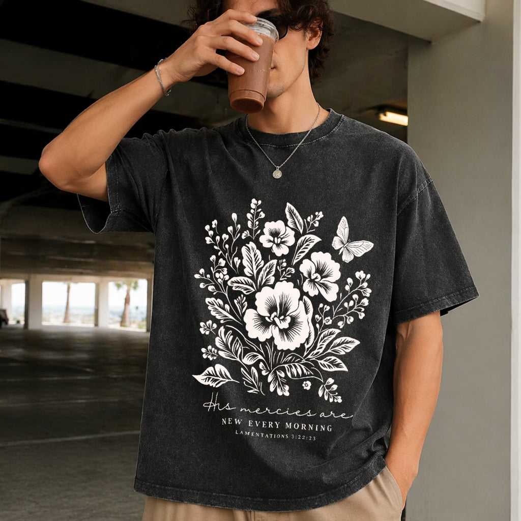 His Mercies Are New Every Morning Vintage Washed T-Shirt product image 9