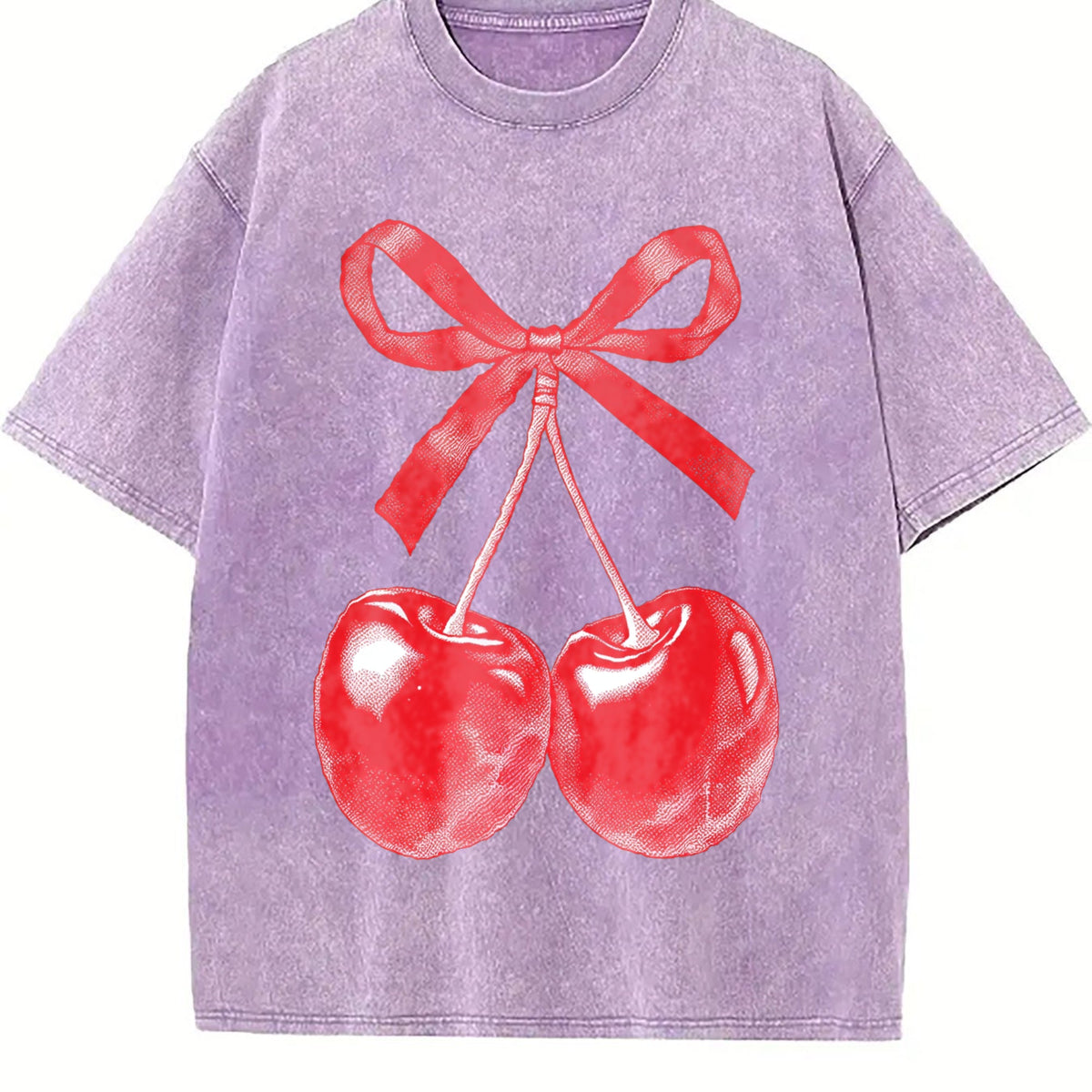 Cherry Bow Halftone Vintage Washed T-Shirt product image 6