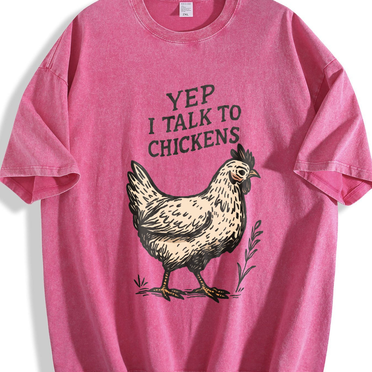 Yep I Talk To Chickens Vintage Washed T-Shirt product image 7