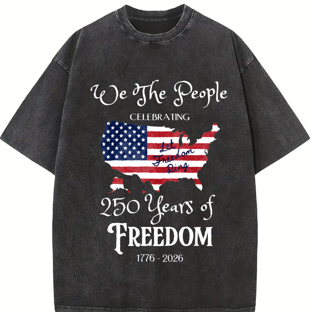 America 250 Years Of Freedom Vintage Washed T-Shirt product image 2