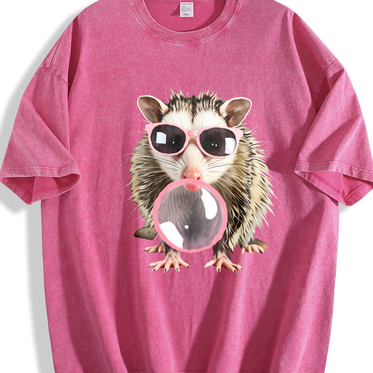 Gaming Enthusiast Opossum With Pink Glasses Bubble Gum product image 7