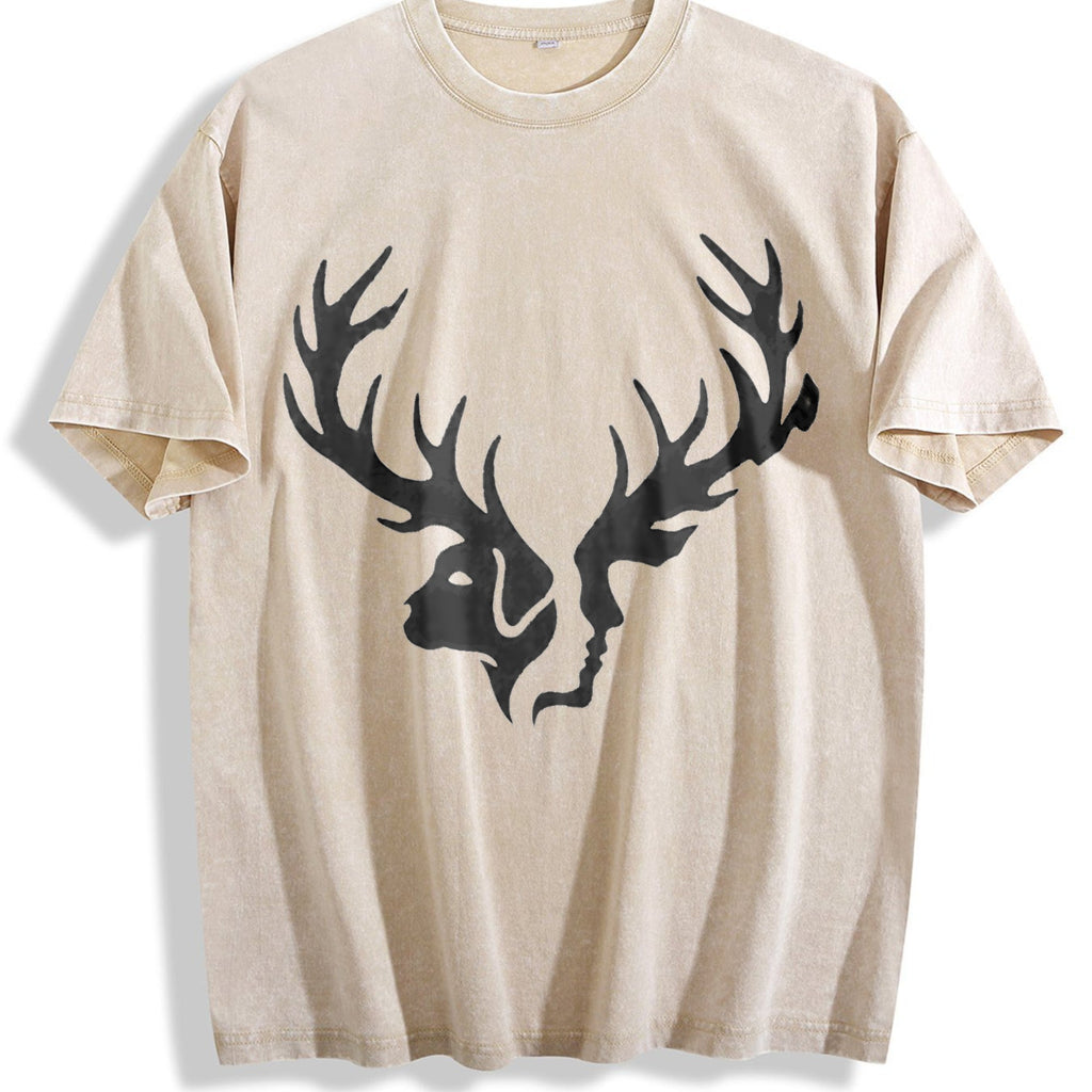 Effortless Chic Explorer Statement : Two Deer Heads Vintage product image 1