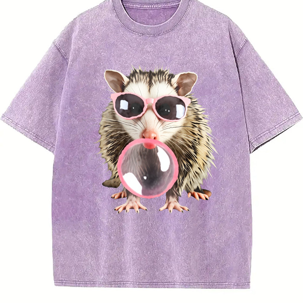 Gaming Enthusiast Opossum With Pink Glasses Bubble Gum product image 6