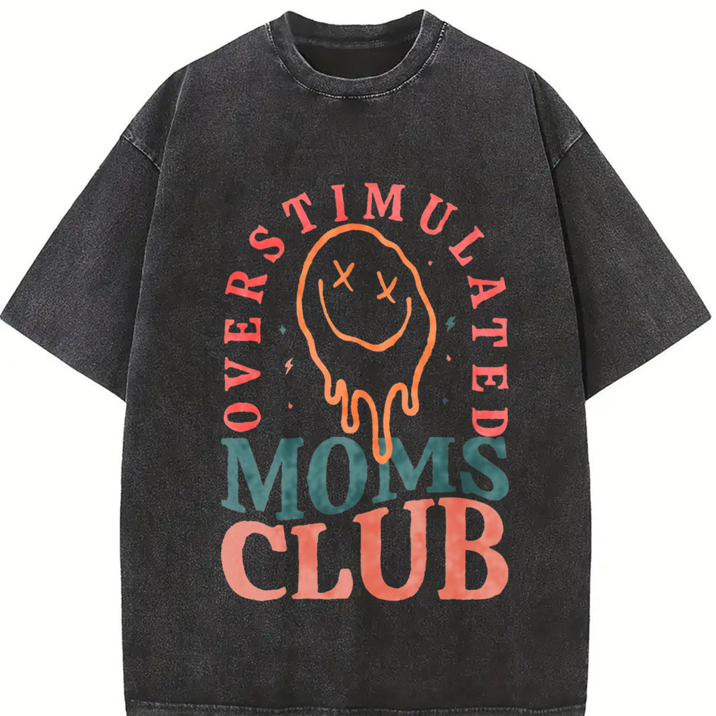 Overstimulated Moms Club Vintage Washed T-Shirt product image 2
