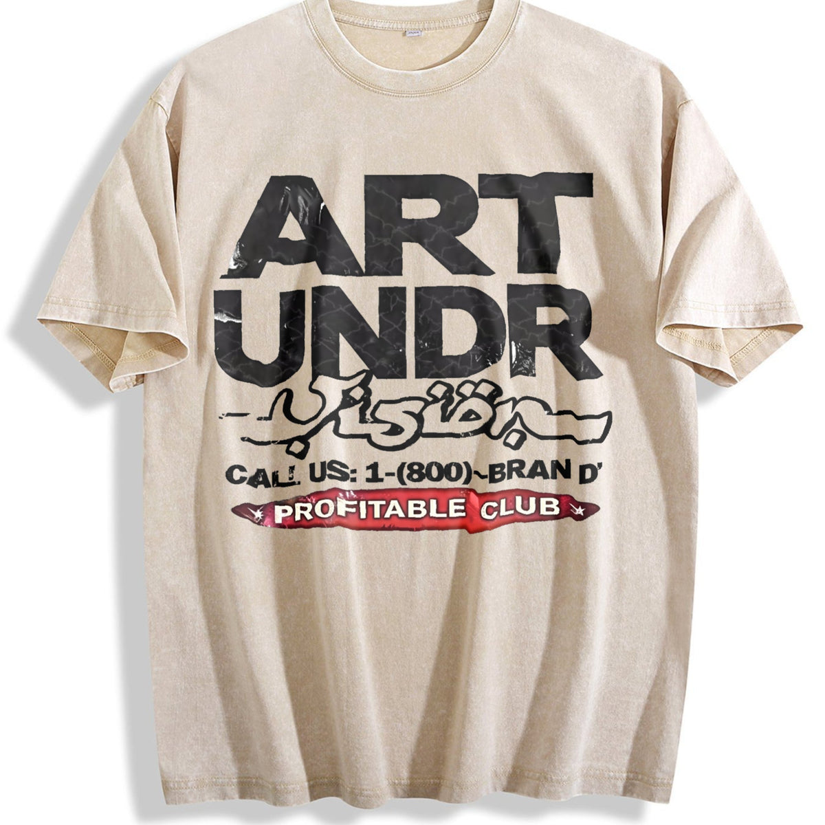 Rich Star Portrait Art Undr Muscle Vintage Washed T-Shirt product image 1