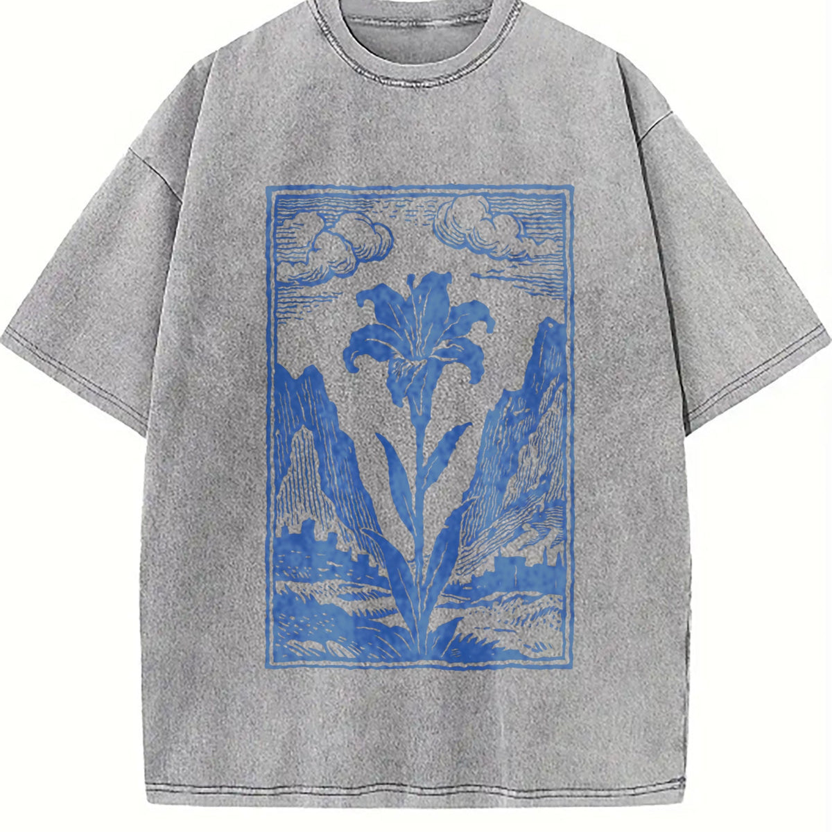 Lily Flower Vintage Washed T-Shirt product image 5