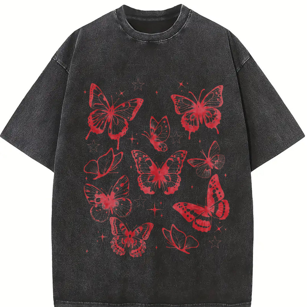 Butterflies 90s Vintage Washed T-Shirt product image 2