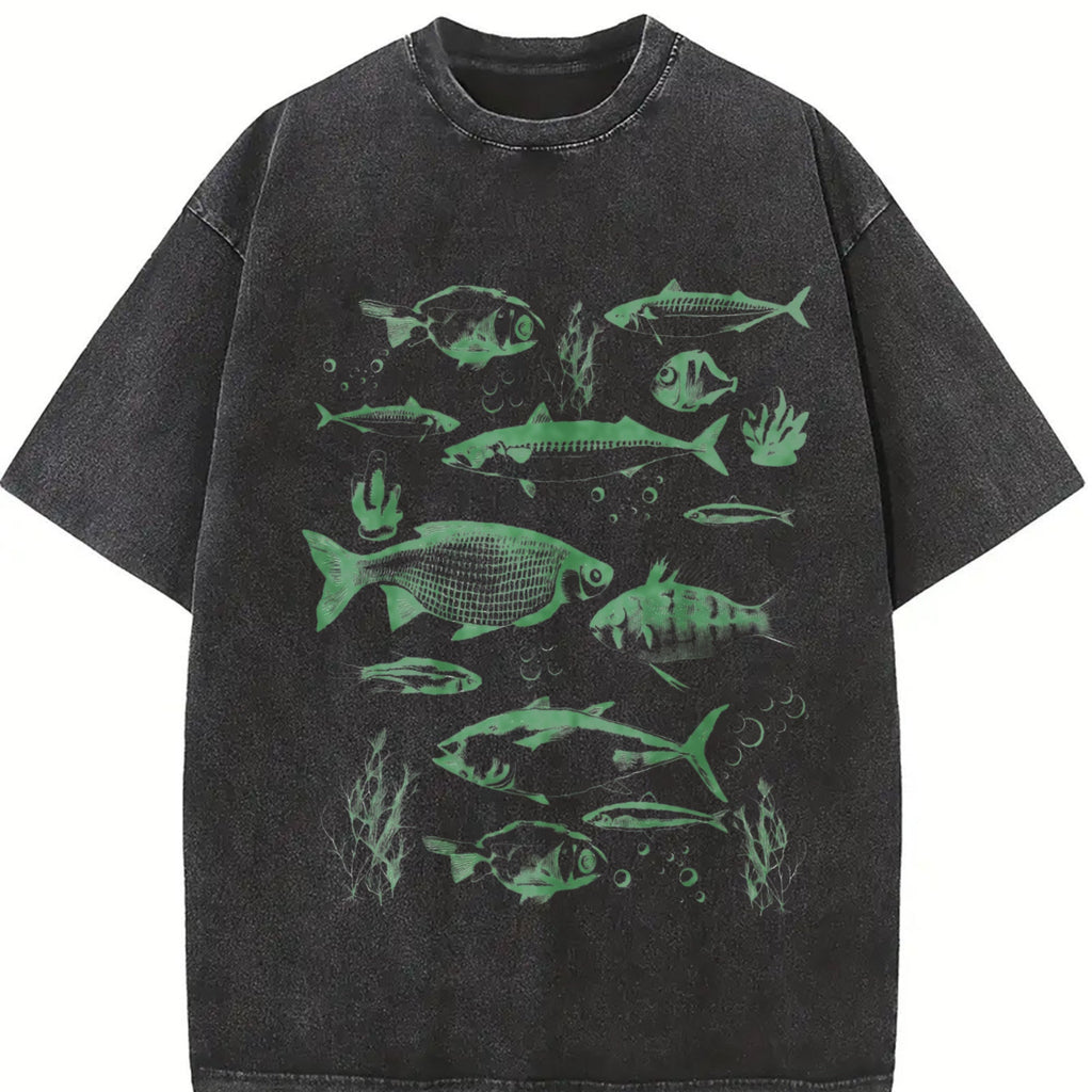 Fish Tattoo Vintage Washed T-Shirt product image 2