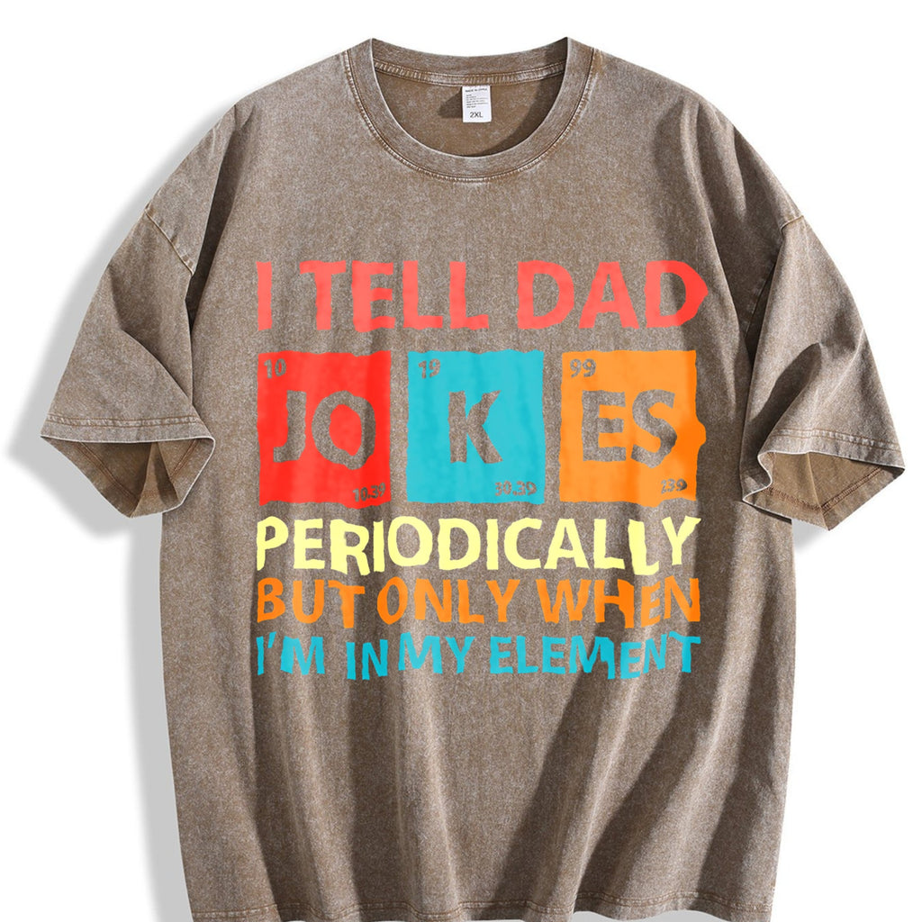 I Tell Dad Jokes Vintage Washed T-Shirt product image 3