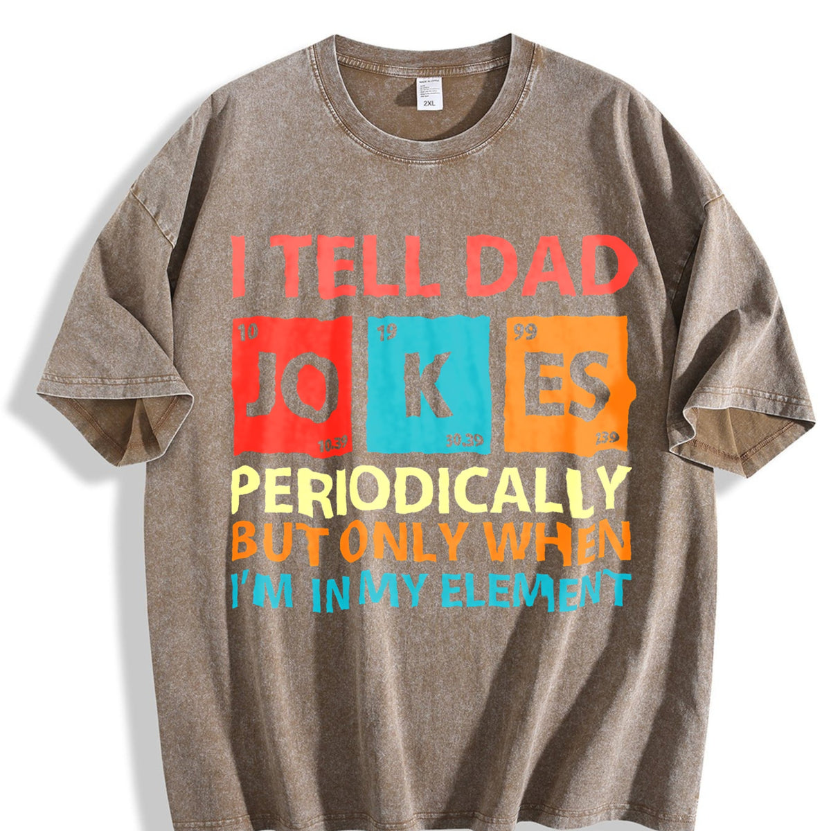 I Tell Dad Jokes Vintage Washed T-Shirt product image 3
