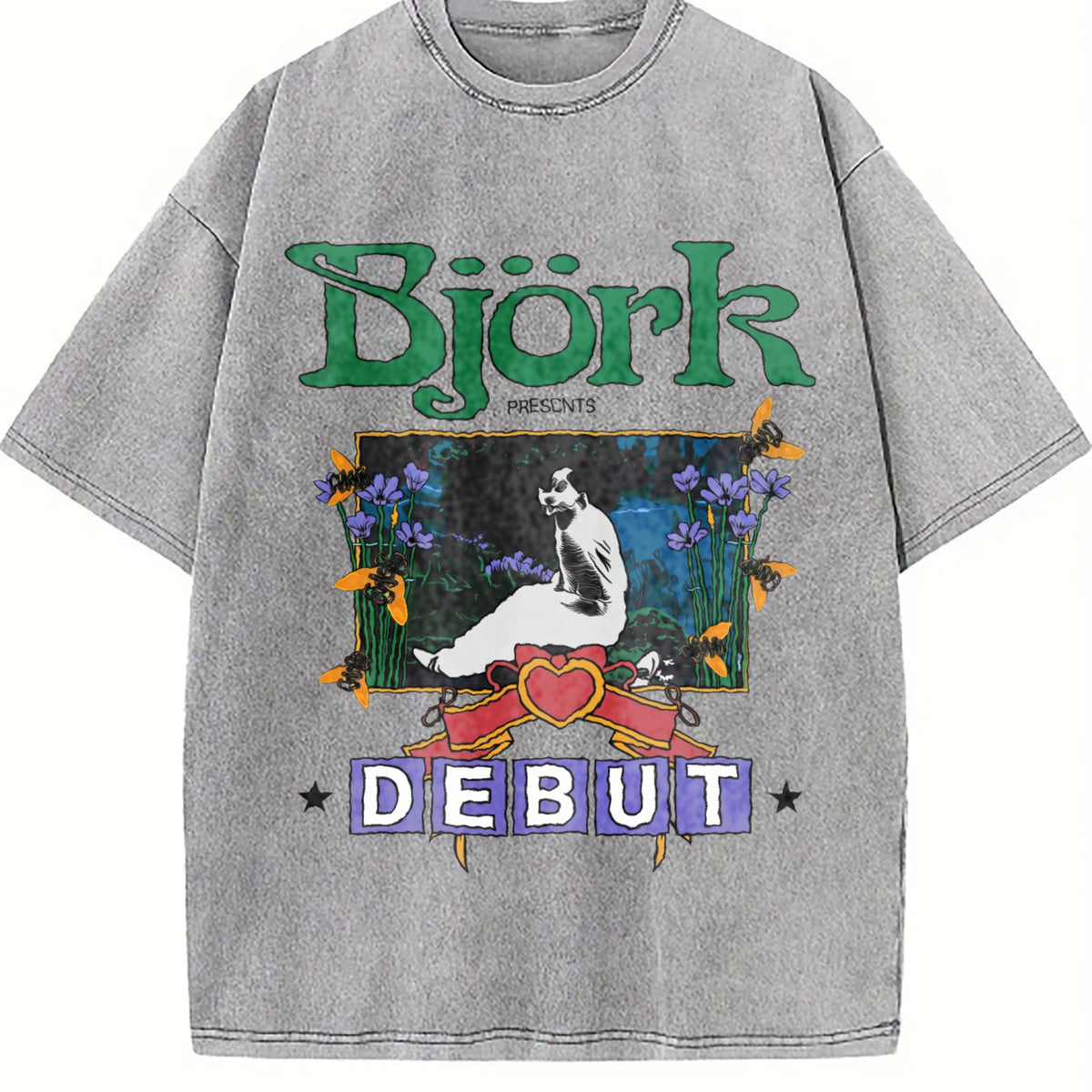 Y2K Bjork Debut Vintage Washed T-Shirt product image 5