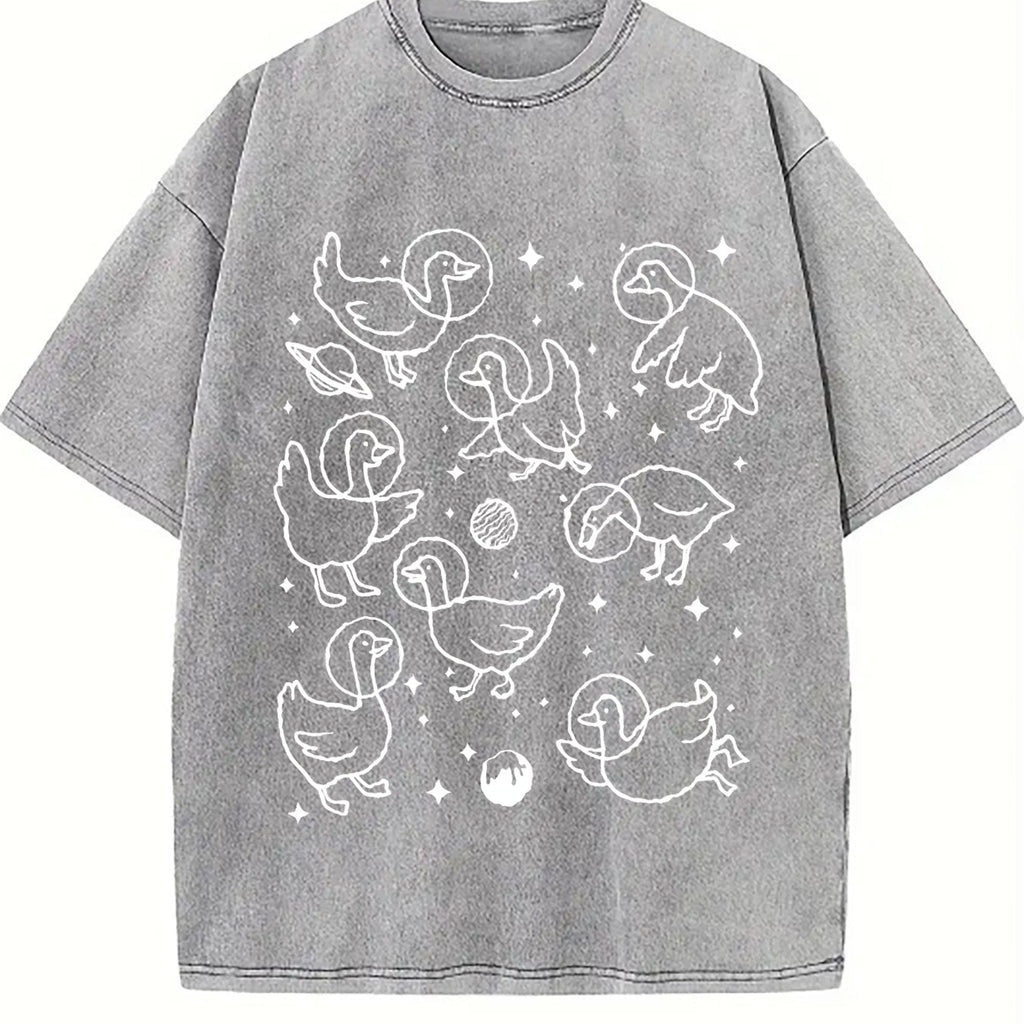 Geese In Space 90s Vintage Washed T-Shirt product image 5