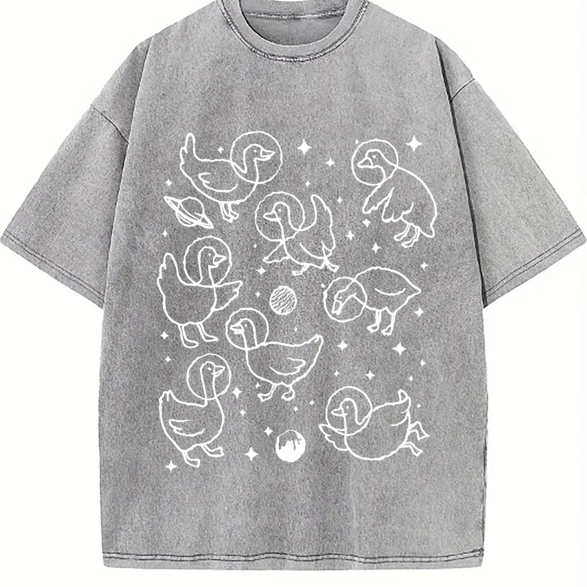 Geese In Space 90s Vintage Washed T-Shirt product image 5