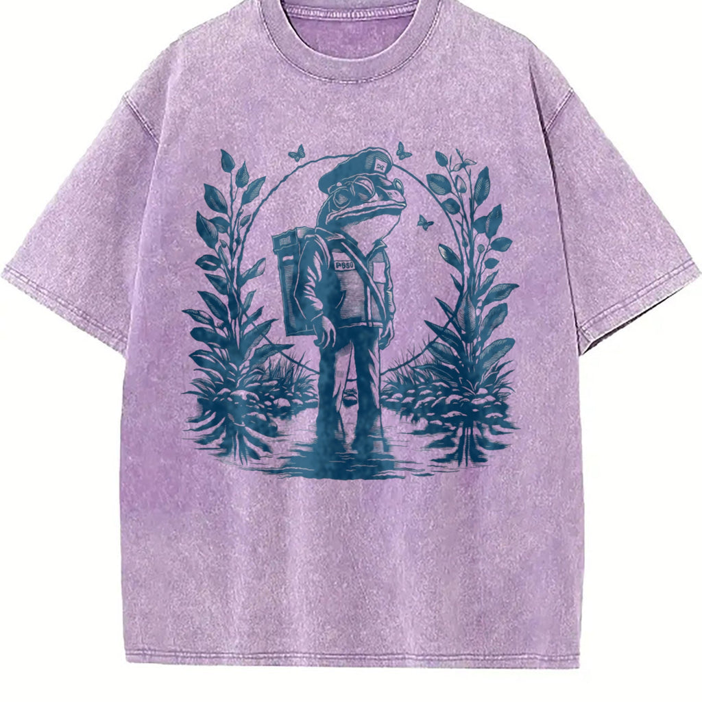 90s Tattoo Frog Mail Man Vintage Washed T-Shirt product image 6