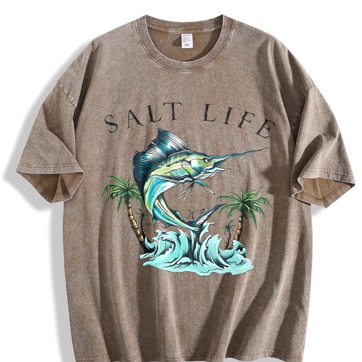 Saltwater Fishing Vintage Washed T-Shirt product image 3